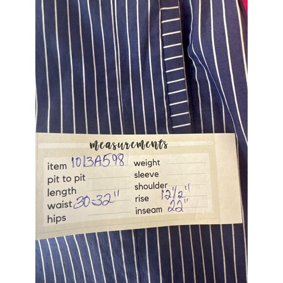 2/$30 ZARA Large Woman Blue & White Striped Culottes - Picture 5 of 14